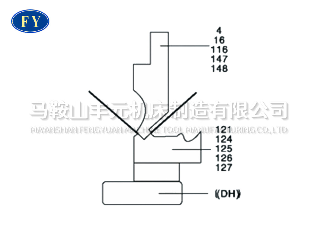 折弯机上下模具图